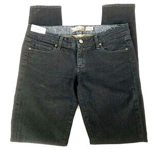Paige Pants Womens 28 Blue Heights Straight Jeans Black Dark Wash Denim Low Rise